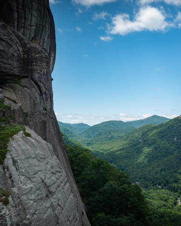 The scenic Appalachian Trail in Asheville, North Carolina, USAの写真素材