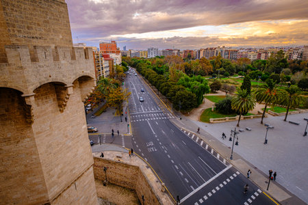 Buildings in the city of Valencia, Valencian Community, Spain.