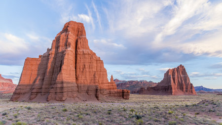 A beautiful shot of the temple of the Sun and Moonの写真素材