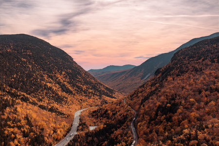 The beautiful autumnal nature in New Hampshire, New England