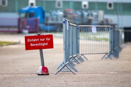 A German sign reading only
