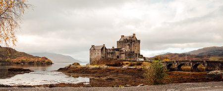 A beautiful view of Eilean Donan Castle in Dornie, UK