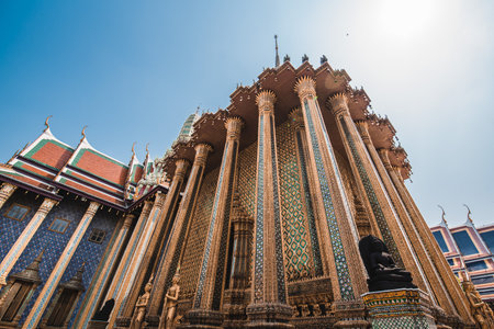 The Temple of the Emerald Buddha (Wat Phra Kaew) in Bangkok, Thailand