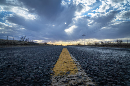 A beautiful shot of a road at sunset