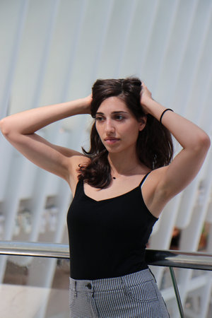 A beautiful sexy Middle Eastern woman posing