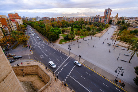 Buildings in the city of Valencia, Valencian Community, Spain.の写真素材