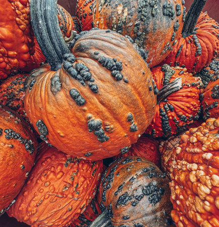 A closeup of lots of pumpkins in Pittsburgh