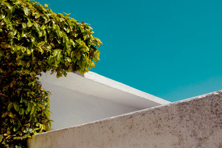A typical minimalistic architecture of Argentinian buildingの写真素材
