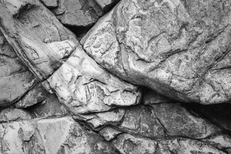 A closeup of the gray stone pattern.の写真素材