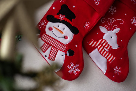 A closeup shot of christmas decorations