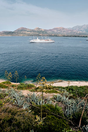 A beautiful shot of the bay of Calvi located on Corsica island