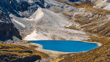 A beautiful view of a lake in the mountains
