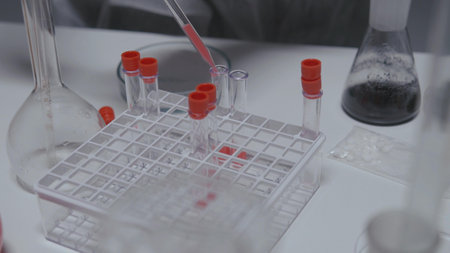 Scientist Working In Laboratory - Ideal Concept For Chemistry, Medicine And Pharmacy