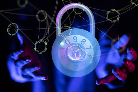 A 3D rendering of a padlock - cybersecurity and information or network protection concept