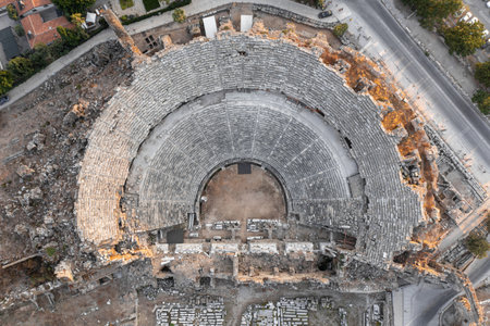 A beautiful view of the Turkey amphitheater in old town Antalya
