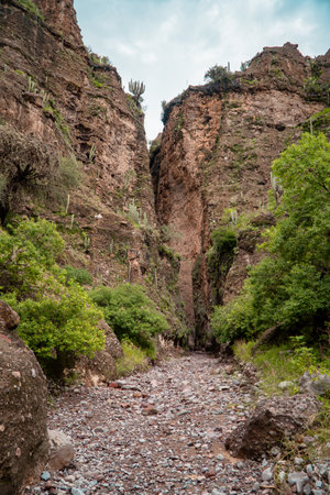 A closeup of a rocky mountain