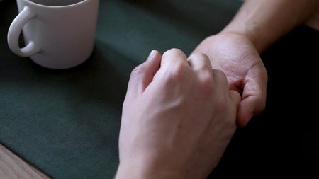 Couple Holding Hands - Concept For Love, Romance And Togetherness. Sign For Partnership And Sympathyの写真素材