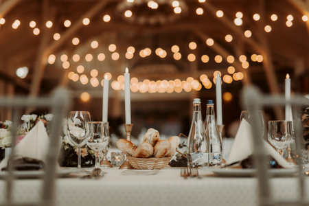 A closeup of wedding decorationsの写真素材