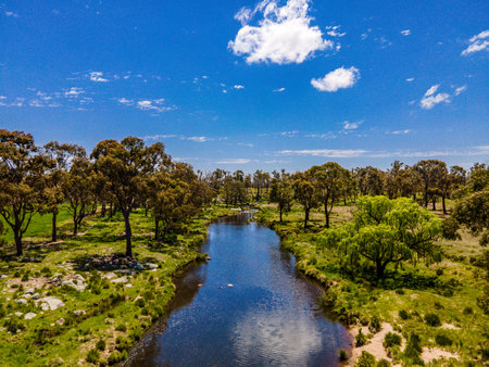 An aerial view at Dundee, New South Wales, Australia