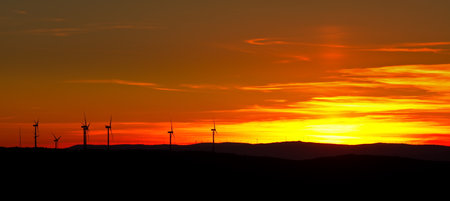 A beautiful sunset scenery in a Spanish landscape