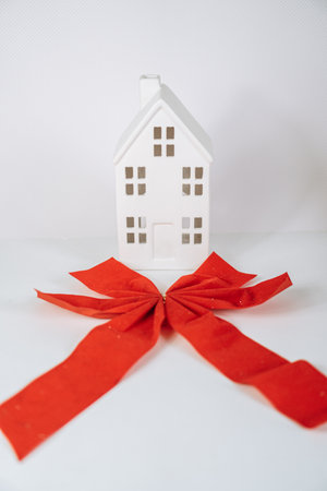 A closeup of Christmas ornamentsの写真素材