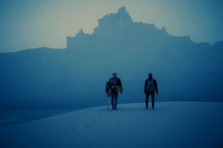 The Acacus Mountains are located in the south of Libya