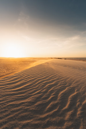 A beautiful landscape of desert in the morningの写真素材