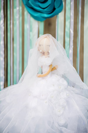 A closeup of wedding decorationsの写真素材