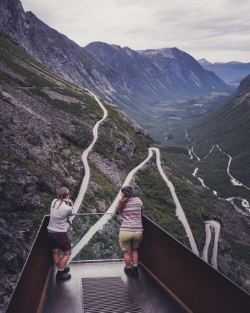 The Norway troll road - mountain route of Trollstigen in summer