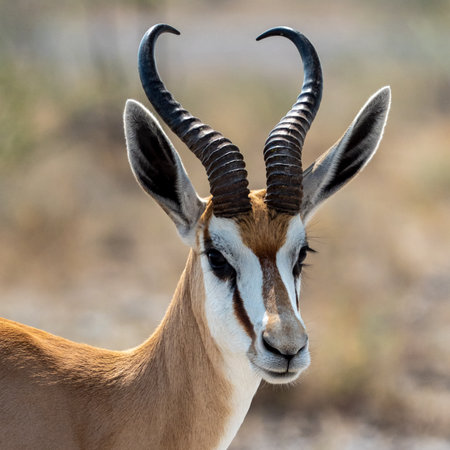 A closeup of a beautiful Springbok
