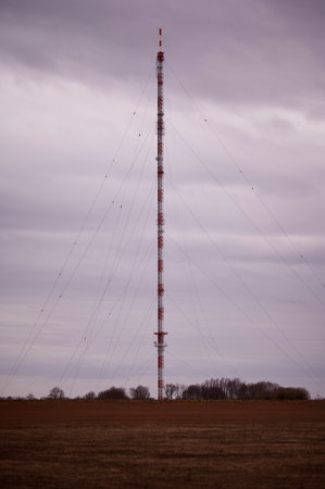 A beautiful shot of wesel transmitter against cloudy sky in Perricher Weg, Wesel, Germany