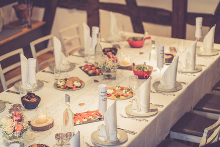 Wedding table decoration for a cozy dinner on my first wedding shooting.