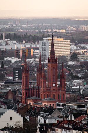 A vertical shot of Saint Elizabeth Church in Marburg, Spainの写真素材