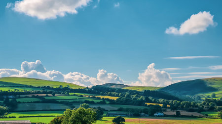 A beautiful shot of a landscape under the cloudy skies