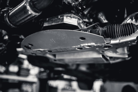a close up photo of car engine