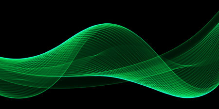Green wave abstract background can be use cover, banner, wallpaper, flyer, brochure, book, printing...
