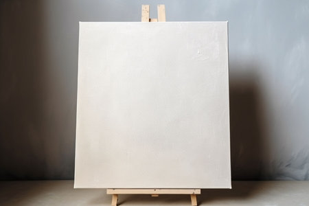 An AI generated Stretched blank art canvas on frameの素材