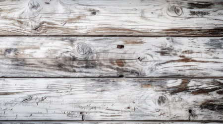 An AI generated illustration of a weathered wooden surface with chipping paint - copy spaceの素材