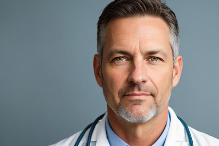 An AI generated illustration of a professional doctor in a hospitalの素材