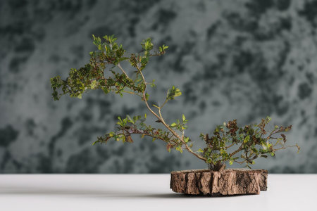 An AI generated tree trunk with branchesの素材