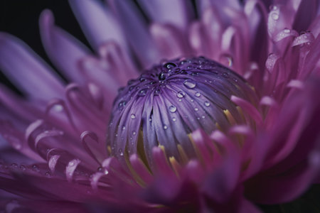 An AI generated illustration of a beautiful chrysanthemum blooming in a fieldの素材