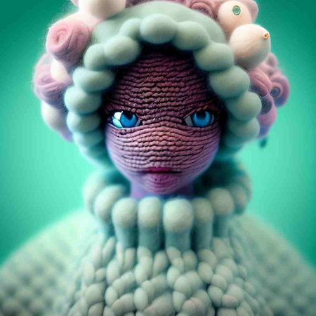 An AI generated image of woolitize humanの素材