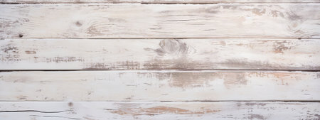 An AI generated illustration of white wooden plank texture background for design purposesの素材