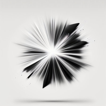 An AI generated illustration of an abstract, modern art poster in black and whiteの素材