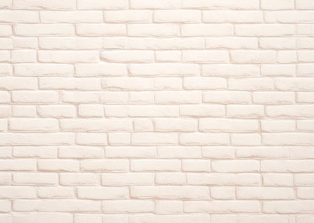 Beige Brick wall background texture. AI generative illustrationの素材