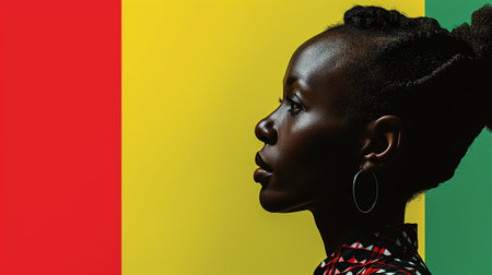 An AI generated illustration of A black females for the Black History Monthの素材