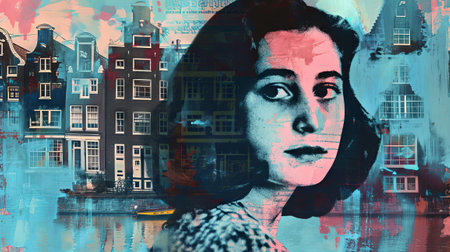 An AI-generated illustration of a stunning portrayal of a woman elegantly adorned in a voluminous coat and dressの素材