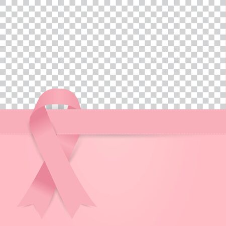 Social Media Template. February 4, World Cancer Day with Pink Ribbonのイラスト素材