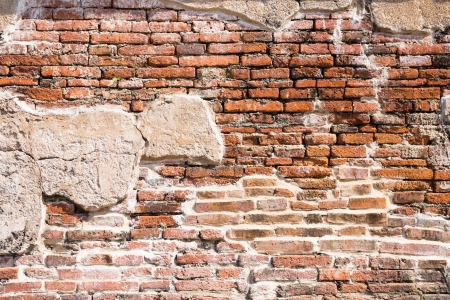 Ancient brick wall fragmentの写真素材