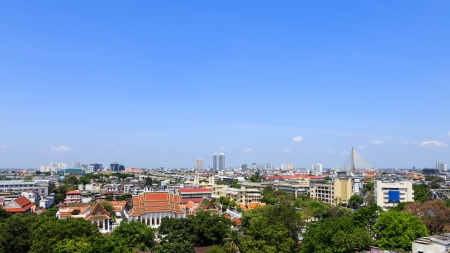 Bangkok old town panorama viewの写真素材